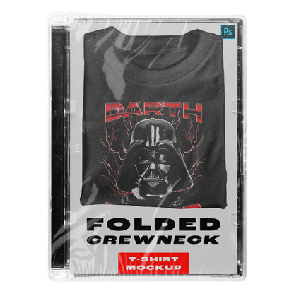 Folded Crewneck T-Shirt Mockup (Adobe Photoshop)